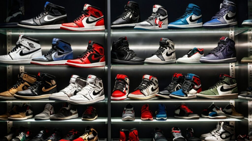 "Jordan Shoe Resale Market: What You Need To Know Air Jordan sneakers lined up on display shelves showcasing popular models like Jordan 1, 4, and 11 – a visual representation of the Jordan Shoe Resale Market"